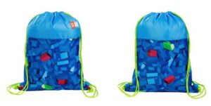 Batoh na přezůvky, Bambino, 34 cm x 43 cm | modrý na boty nebo gymnastiku má dvojité boční šňůrky, které umožňují nosit tašku v rukou a na zádech.