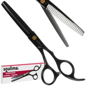 Kadeřnické nůžky, přeřeďovací, 17,5 x 5,5 cm | Soulima, jsou lehké a ergonomické, což vám poskytne komfort při dlouhodobé práci.