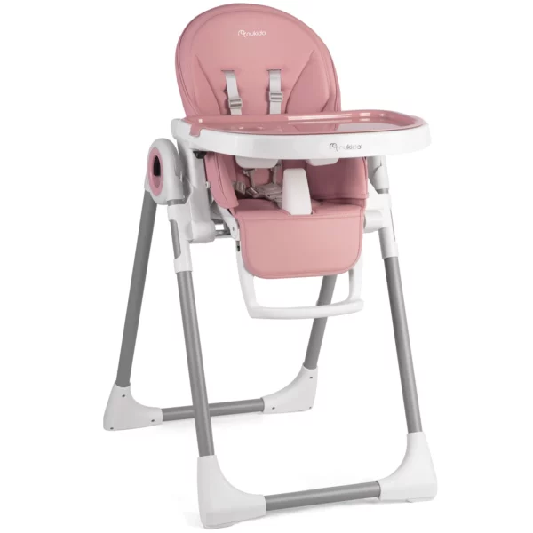 Dětská jídelní židle, Belo, do 15 kg, Ricokids | růžová, je moderní, multifunkční dětská židle určená pro děti od 6 měsíců do 3 let.