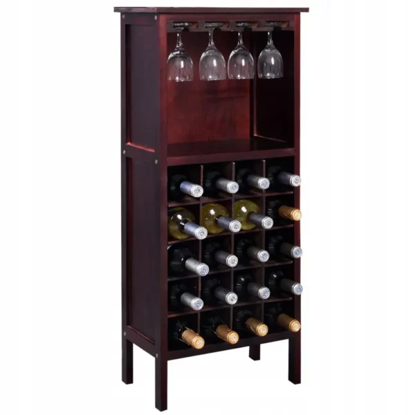 Regál na víno, dřevěný, pro 20 lahví | 42 x 24,5 x 96 cm vám perfektně umožní uspořádat a vystavit svou sbírku vín! Nabízí místo pro 20 lahví vína.