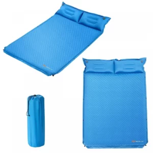 Samonafukovací karimatka na kempování, modrá | 186 x 130 x 4 cm, je měkká a poskytuje nejvyšší komfort, a tím i nejlepší odpočinek.