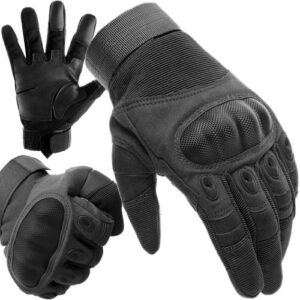 Taktické rukavice, dotykové, L, černé, Trizand | 21769, jsou vyrobeny z odolného nylonu. Tento materiál poskytuje odolnost a ochranu proti oděru a poškození rukou.