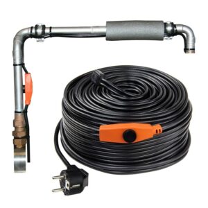 Topný kabel na ochranu proti mrazům, s termostatem | 18 m, proti poškození vodovodních trubek mrazem. Kabel se snadno instaluje