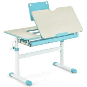 Výškově nastavitelný stůl, s naklápěcí deskou | modrý, je ideální pro děti různého věku. Má 7-úrovní nastavení, v rozsahu 0-60°.