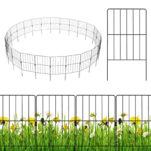 Zahradní plot, kovový | 25 ks je všestranný plot, který můžete postavit na okraj cesty, na zahradu či květinovému záhonu, aby účinně blokoval zvířátka.