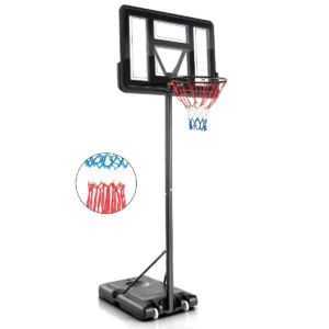 Basketbalový koš, nastavitelný, + 2 síťky | 3,5 m je vybaven snadno nastavitelným výškovým mechanismem. Vyhovuje dlouhodobému zevnímu použití.