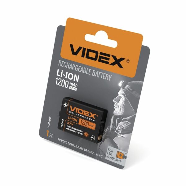 Nabíjecí baterie, Videx, Li-ion VLF-B12 | 1200mAh, jsou speciálně vyvinuty a určeny jako napájecí zdroj pro čelovky od TM Videx.