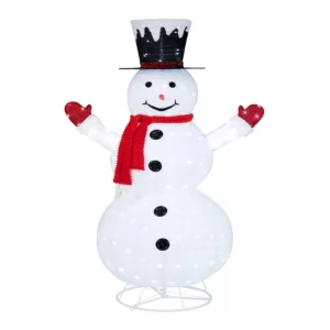Vánoční sněhulák s 200 studenými LED světly | 180 cm bude provázet vás a vaši rodinu nádhernou vánoční atmosférou!