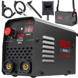 Invertorová svářečka RTSI0048, LCD MMA | RED TECHNIC je svařovací stroj, jehož konstrukce je založena na účinných IGBT tranzistorech.