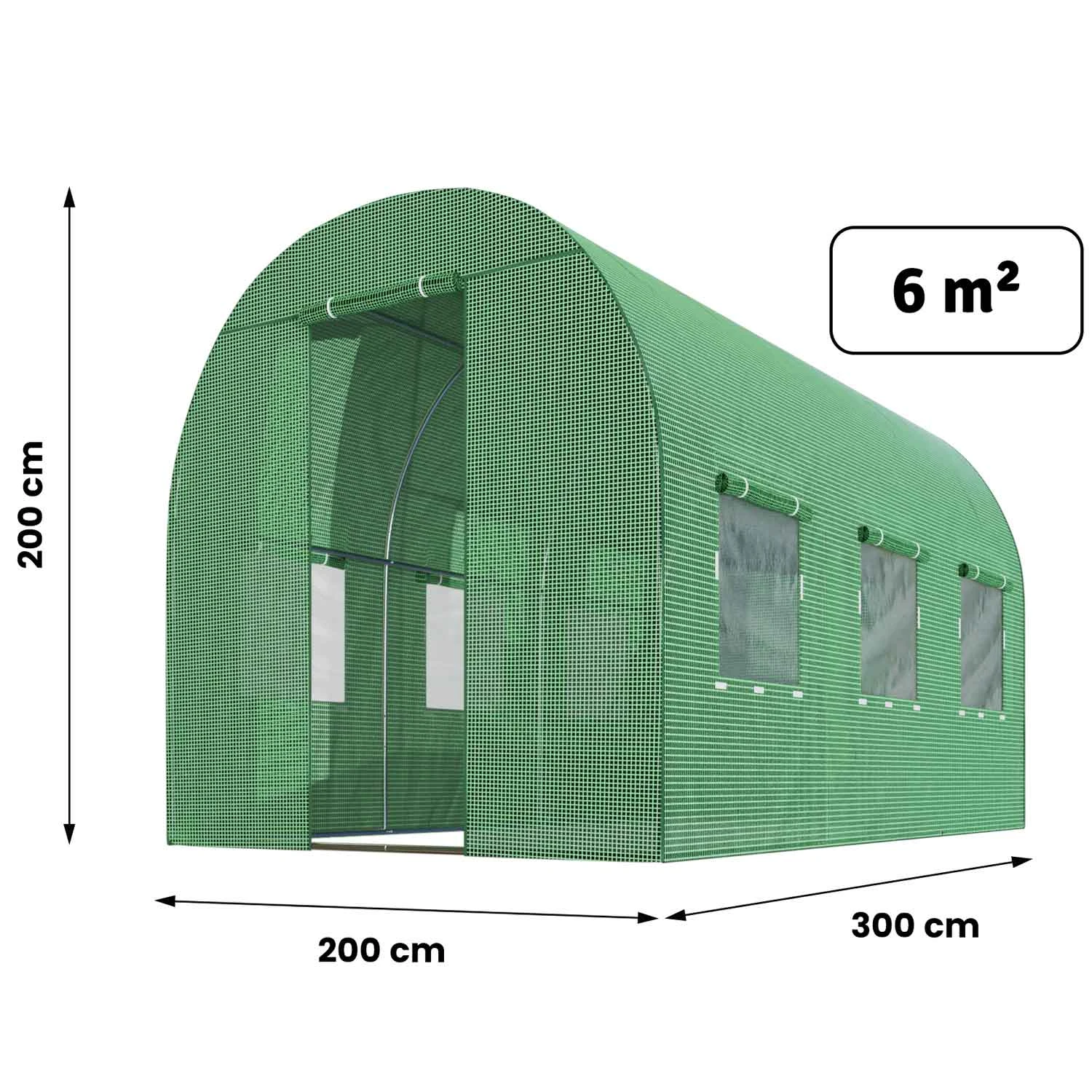 Zahradní fóliovník, 2x3m, zelený Plonos (5)