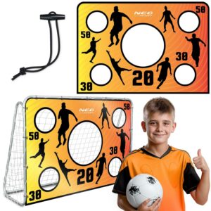 Tréninková fotbalová plachta, oranžová, 215 x 150 cm | Neo-Sport zajišťuje odolnost a dlouhodobé používání, účinně zastaví i ty nejsilnější střely.