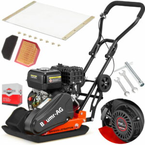 Vibrační deska, BRIGGS&STRATTON, 90 kg | BAUMR-AG poskytuje efektivní zhutňování půdy, písku a štěrku, ideální pro stavební a terénní úpravy.