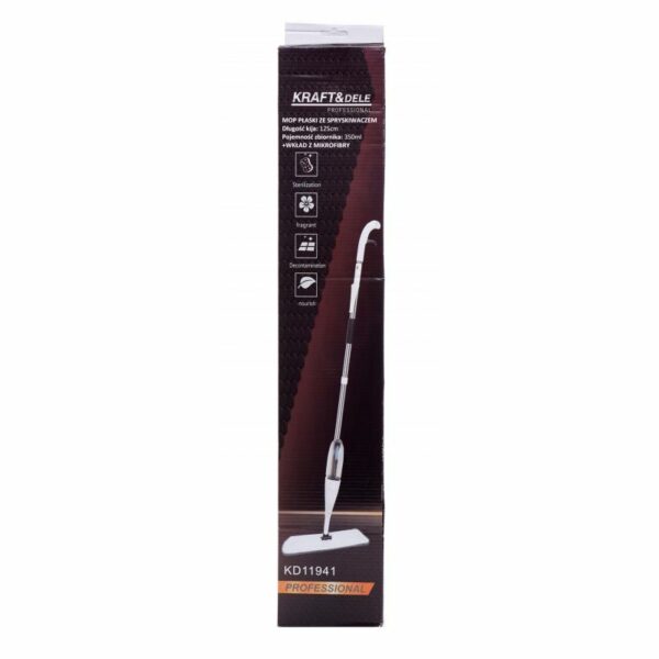 Mop s rozprašovačem 350ml, 118cm, bílý | KD11941 - Image 8