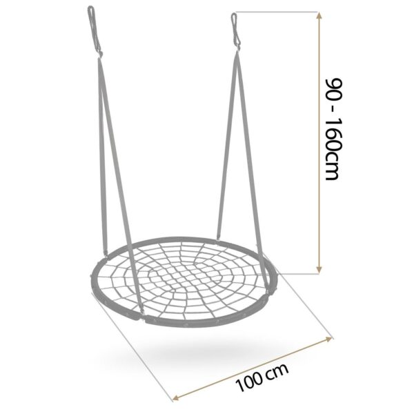 Zahradní houpačka NS-104, 100cm, černá | Neo-Sport - Image 4