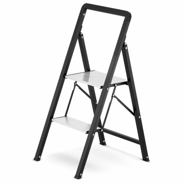 Skládací žebřík s držákem, 2-stupňový | HIGHER - Image 10