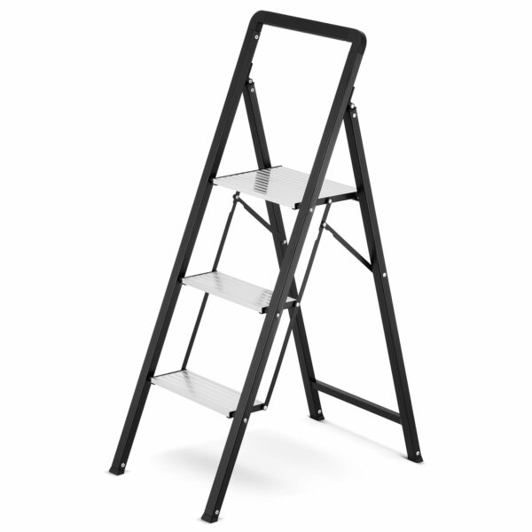 Skládací žebřík s držákem, 3-stupňový | HIGHER - Image 2