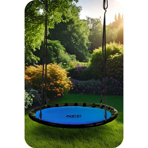 Zahradní houpačka čáp hnízdo, 120cm, modré | Neo-Sport - Image 6