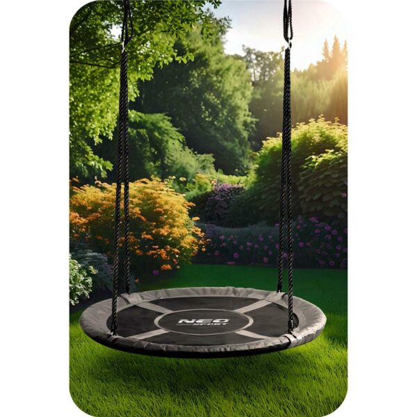 Zahradní houpačka čáp hnízdo, 120cm, šedé | Neo-Sport - Image 6