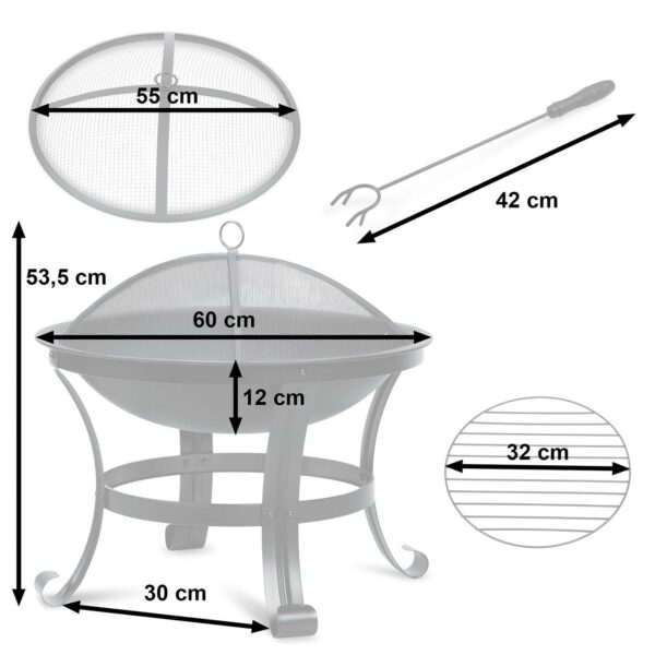 Zahradní ohniště BD-880, 60cm | Berdsen - Image 3