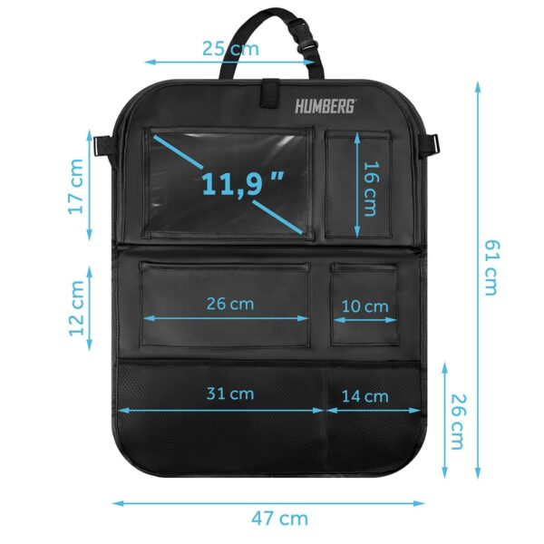 Organizér do auta se stolkem HM-993, černý | Humberg - Image 2