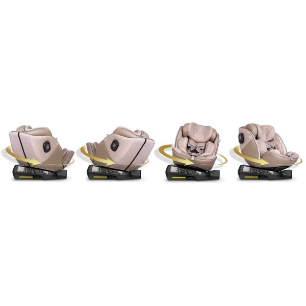 Autosedačka Aero Line, ISOFIX,0-36 kg, béžová | Nukido - Image 12