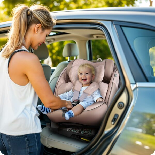 Autosedačka Aero Line, ISOFIX,0-36 kg, béžová | Nukido - Image 14