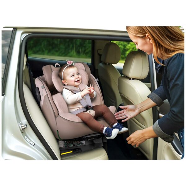 Autosedačka Aero Line, ISOFIX,0-36 kg, béžová | Nukido - Image 15