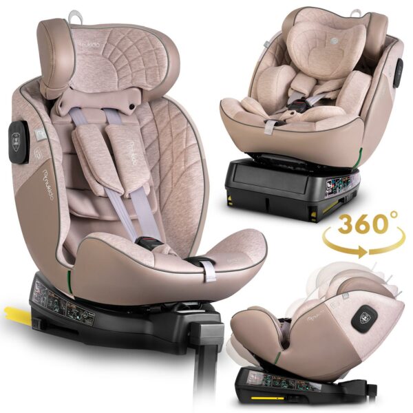 Autosedačka Aero Line, ISOFIX,0-36 kg, béžová | Nukido - Image 3