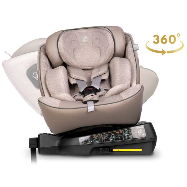 Autosedačka Aero Line, ISOFIX,0-36 kg, béžová | Nukido - Image 4