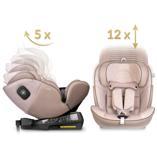 Autosedačka Aero Line, ISOFIX,0-36 kg, béžová | Nukido - Image 5