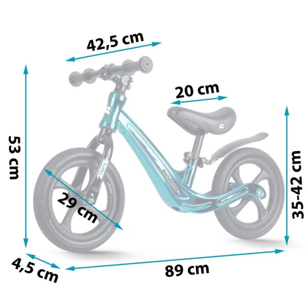 Dětské odrážedlo FUNNU, tyrkysové | Ricokids - Image 2