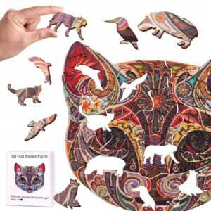Dřevěné puzzle A4, kočka | KX5370 nabízí zábavné a estetické skládání pro děti i dospělé, ideální pro relaxaci i rozvoj logického myšlení.