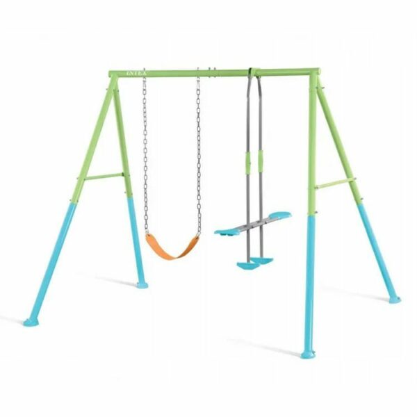 Zahradní houpačka 2v1, modro-zelená | INTEX - Image 2