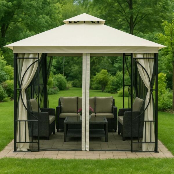 Moskytiéra pro altán, 3x3m, béžová | MultiGarden - Image 6