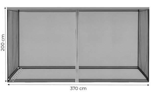 Moskytiéra pro altán, 3x4m, šedá | MultiGarden - Image 2