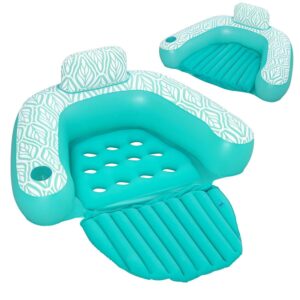 Nafukovací křeslo Comfort Plush Pro, tyrkysové | Bestway je pohodlné plovací lehátko s opěrkou hlavy a měkkým povrchem, ideální pro relaxaci na vodě.