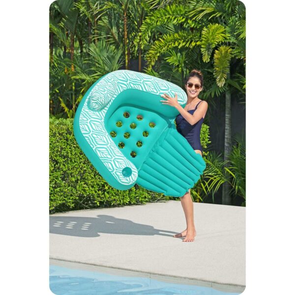 Nafukovací křeslo Comfort Plush Pro, tyrkysové | Bestway - Image 11