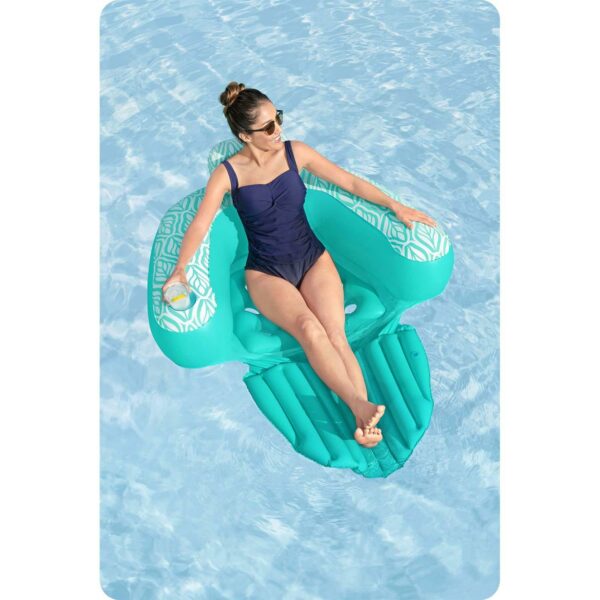 Nafukovací křeslo Comfort Plush Pro, tyrkysové | Bestway - Image 9