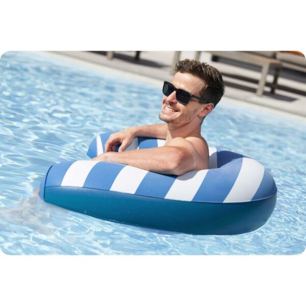 Nafukovací křeslo Comfort Plush, bílo-modré | Bestway - Image 8