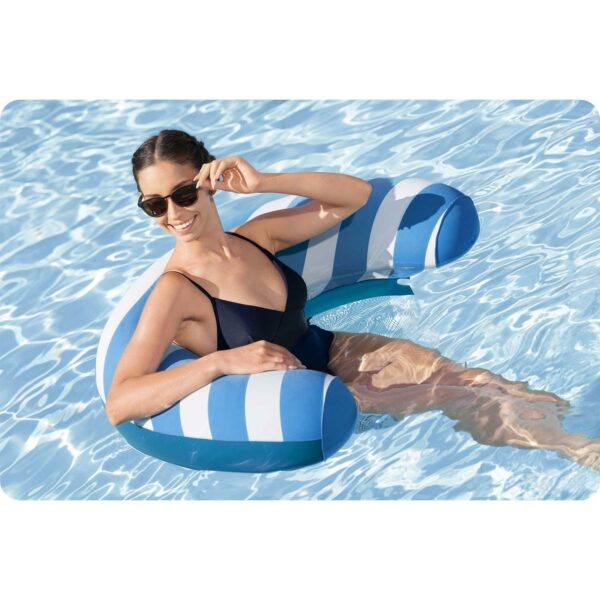 Nafukovací křeslo Comfort Plush, bílo-modré | Bestway - Image 9