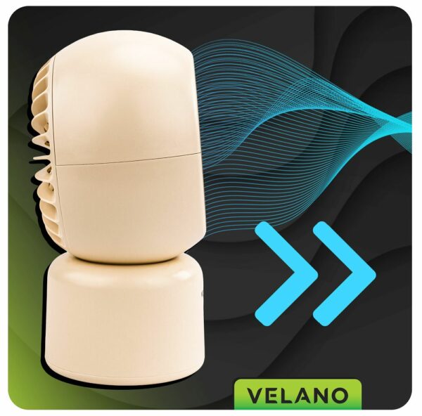 Stolní ventilátor, béžový | Velano - Image 11