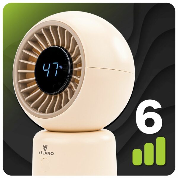 Stolní ventilátor, béžový | Velano - Image 12