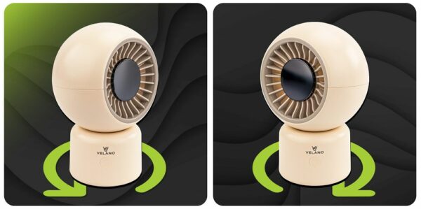 Stolní ventilátor, béžový | Velano - Image 13