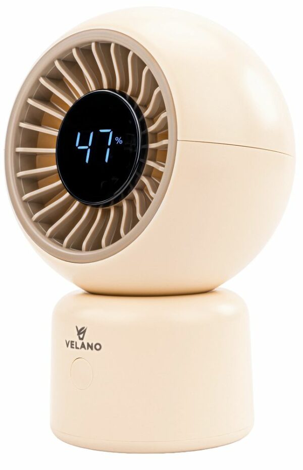 Stolní ventilátor, béžový | Velano - Image 2