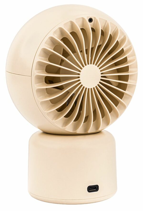 Stolní ventilátor, béžový | Velano - Image 3