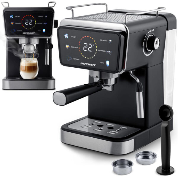 Pákový kávovar BD-771, 20bar, černý | Berdsen v elegantním provedení připraví lahodné espresso s bohatou cremou přímo u vás doma.