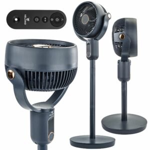Podlahový ventilátor, 50W, černý | Velano má tichý chod, tři režimy proudění vzduchu a přináší tak efektivní osvěžení do vaší domácnosti či do kanceláře.