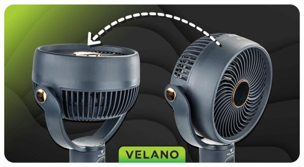 Podlahový ventilátor, 50W, černý | Velano - Image 10