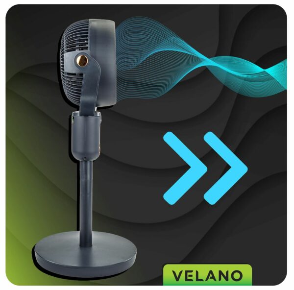 Podlahový ventilátor, 50W, černý | Velano - Image 11