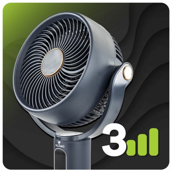 Podlahový ventilátor, 50W, černý | Velano - Image 12